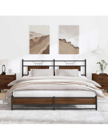 Giroletto senza Materasso Rovere Marrone 160x200 cm Truciolato