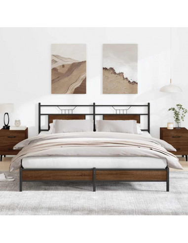 Giroletto senza Materasso Rovere Marrone 183x203 cm Truciolato