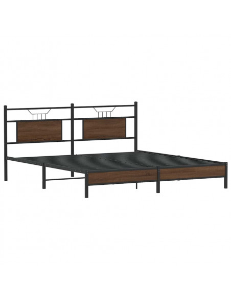 Giroletto senza Materasso Rovere Marrone 183x213 cm Truciolato