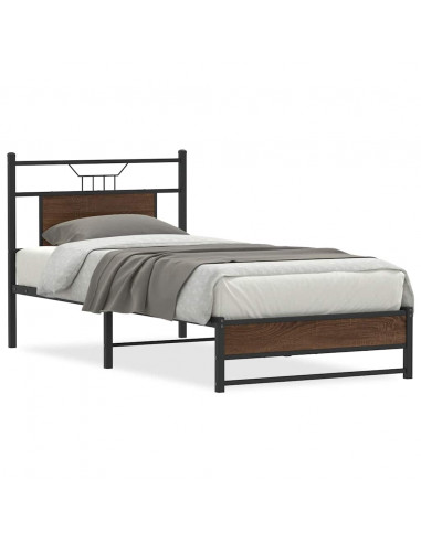 Giroletto senza Materasso Rovere Marrone 75x190cm in Truciolato