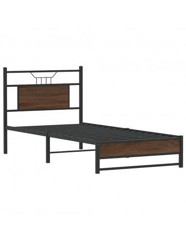 Giroletto senza Materasso Rovere Marrone 75x190cm in Truciolato