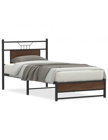 Giroletto senza Materasso Rovere Marrone 80x200cm in Truciolato