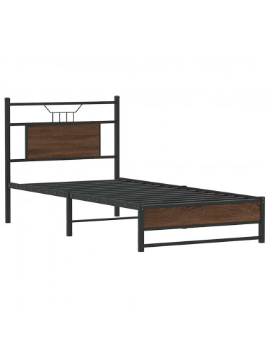 Giroletto senza Materasso Rovere Marrone 80x200cm in Truciolato