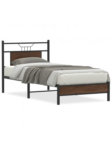 Giroletto senza Materasso Rovere Marrone 80x200cm in Truciolato