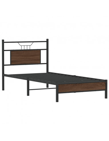 Giroletto senza Materasso Rovere Marrone 90x190cm in Truciolato