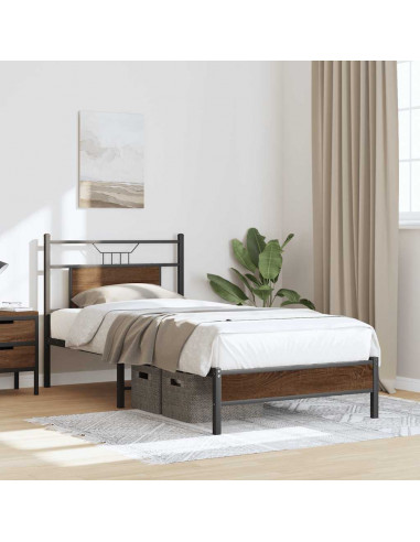 Giroletto senza Materasso Rovere Marrone 90x200cm in Truciolato