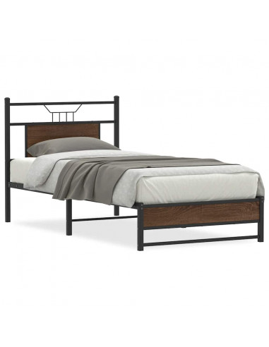 Giroletto senza Materasso Rovere Marrone 90x200cm in Truciolato