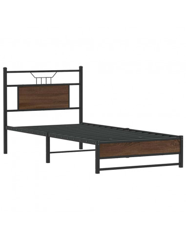 Giroletto senza Materasso Rovere Marrone 90x200cm in Truciolato