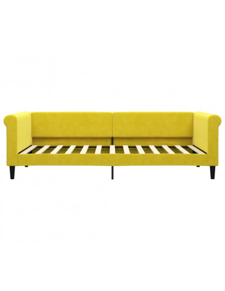 Letto da Giorno Giallo 90x200 cm in Velluto