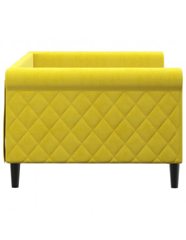 Letto da Giorno Giallo 90x200 cm in Velluto