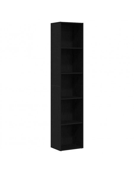 Libreria Rovere Nero 40x30x189 cm in Legno Multistrato