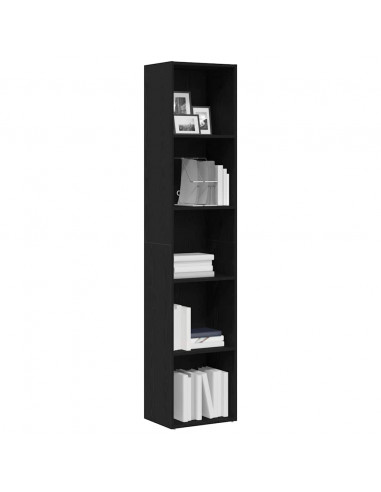 Libreria Rovere Nero 40x30x189 cm in Legno Multistrato