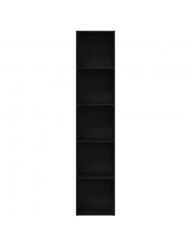 Libreria Rovere Nero 40x30x189 cm in Legno Multistrato