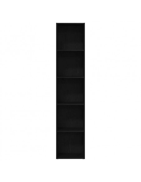 Libreria Rovere Nero 40x30x189 cm in Legno Multistrato