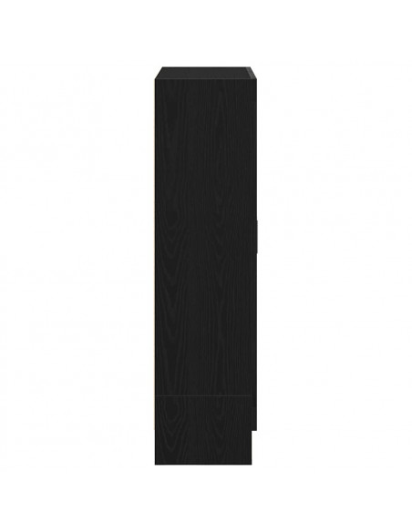 Libreria Rovere Nero 82,5x30,5x115 cm in Legno Multistrato