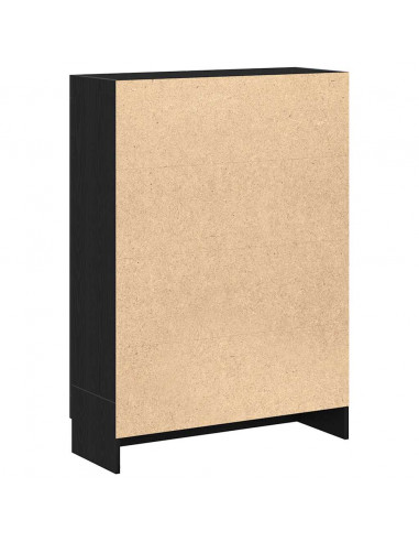 Libreria Rovere Nero 82,5x30,5x115 cm in Legno Multistrato