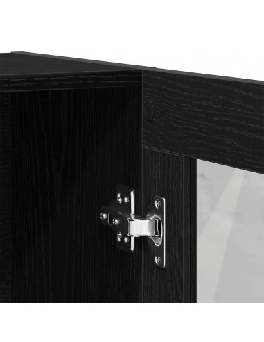 Libreria Rovere Nero 82,5x30,5x115 cm in Legno Multistrato