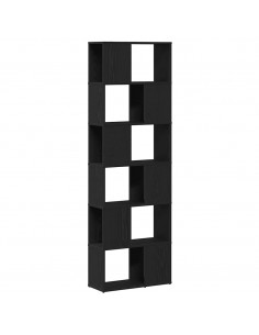 Libreria/Divisorio Rovere Nero 60x24x186 cm 2