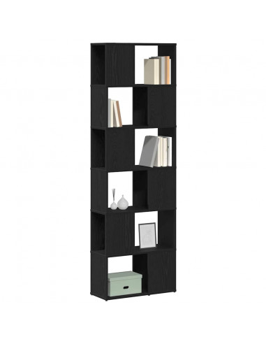 Libreria/Divisorio Rovere Nero 60x24x186 cm