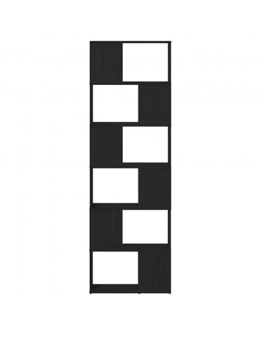 Libreria/Divisorio Rovere Nero 60x24x186 cm