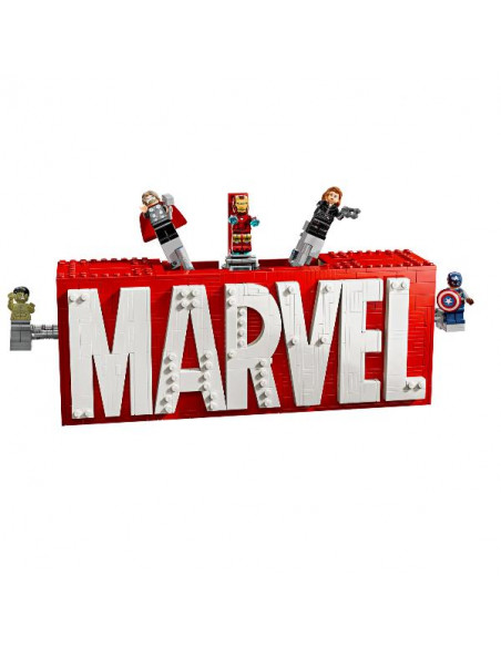 LOGO E MINIFIGURE MARVEL