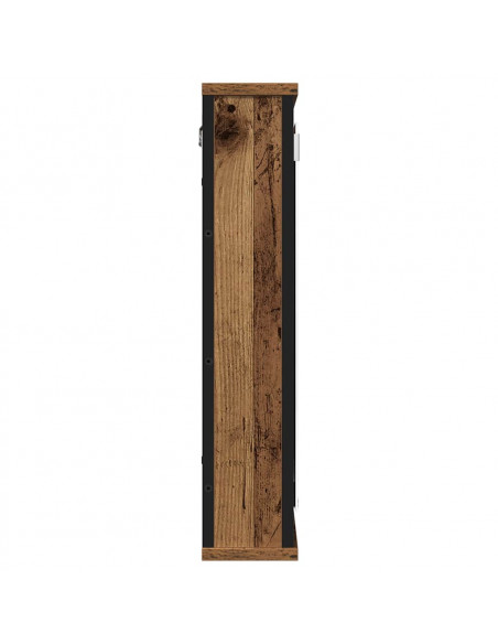 Mobile Bagno con Specchio Legno Antico 42x12x60 cm Truciolato