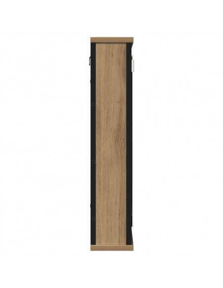 Mobile Bagno Specchio Rovere Artigianale 42x12x60 cm Truciolato