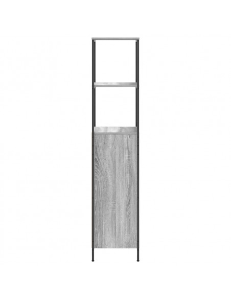 Mobile da Bagno con Ripiani Grigio Sonoma 36x35x165 cm