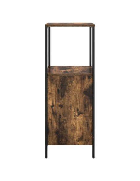 Mobile da Bagno con Ripiani Rovere Fumo 36x35x95 cm