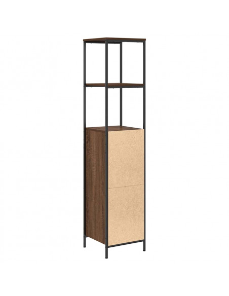 Mobile da Bagno con Ripiani Rovere Marrone 36x35x165 cm