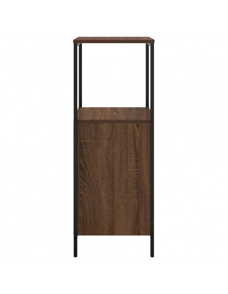 Mobile da Bagno con Ripiani Rovere Marrone 36x35x95 cm