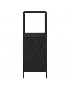 Mobile da Bagno con Ripiani Rovere Nero 36x35x95 cm 2