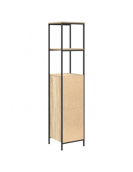 Mobile da Bagno con Ripiani Rovere Sonoma 36x35x165 cm