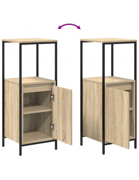 Mobile da Bagno con Ripiani Rovere Sonoma 36x35x95 cm