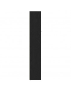 Mobile da Bagno Rovere Nero 30x30x183,5 cm in Truciolato 2