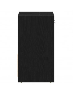 Mobile Lavabo Bagno Rovere Nero 60x30x60cm in Legno Multistrato 2