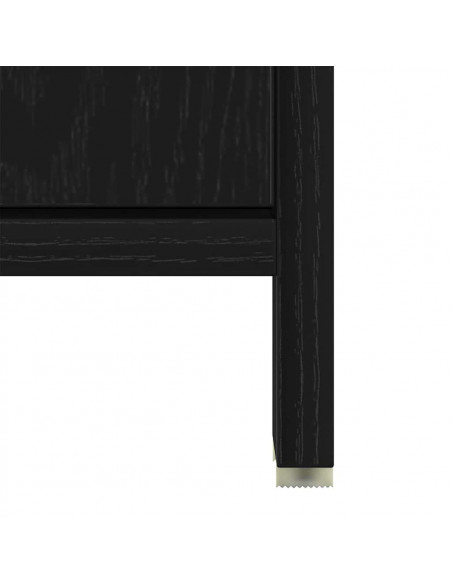Mobile Lavabo Bagno Rovere Nero 60x30x60cm in Legno Multistrato
