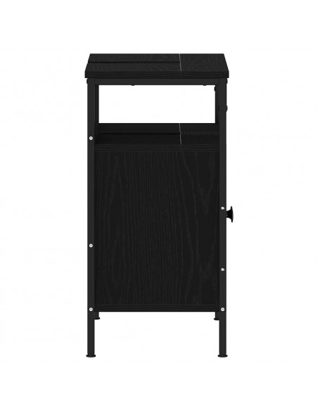 Mobile Lavabo Bagno Rovere Nero 60x30x60cm Legno Multistrato