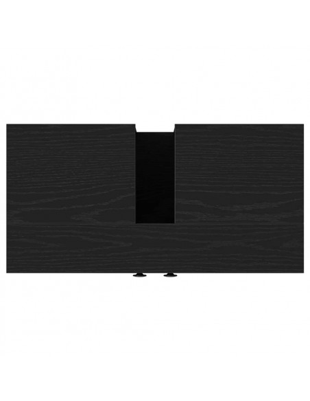 Mobile Lavabo Bagno Rovere Nero 60x30x60cm Legno Multistrato