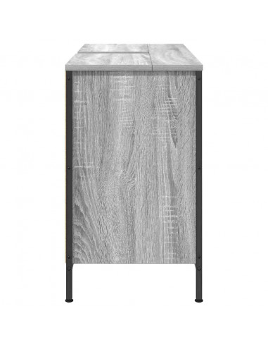 Mobile Lavabo con Cassetti Grigio Sonoma 90x34,5x60 cm