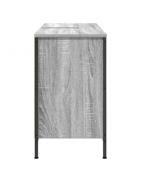 Mobile Lavabo con Cassetti Grigio Sonoma 90x34,5x60 cm