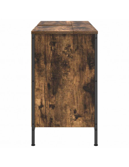 Mobile Lavabo con Cassetti Rovere Fumo 90x34,5x60 cm