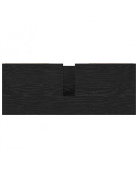 Mobile Lavabo con Cassetti Rovere Nero 90x34,5x60 cm