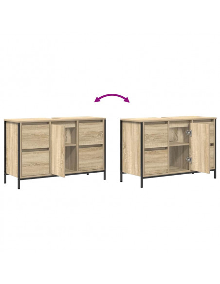 Mobile Lavabo con Cassetti Rovere Sonoma 90x34,5x60 cm