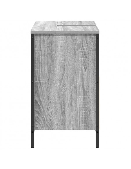Mobile Lavabo da Bagno con Cassetti Grigio Sonoma 60x34,5x60 cm