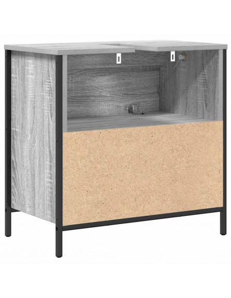 Mobile Lavabo da Bagno con Cassetti Grigio Sonoma 60x34,5x60 cm