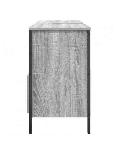 Mobile Lavabo da Bagno con Cassetti Grigio Sonoma 90x34,5x60 cm
