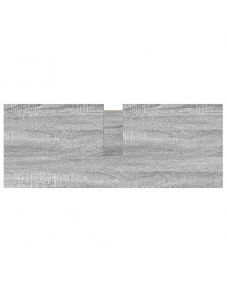Mobile Lavabo da Bagno con Cassetti Grigio Sonoma 90x34,5x60 cm