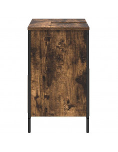 Mobile Lavabo da Bagno con Cassetti Rovere Fumo 60x34,5x60 cm 2