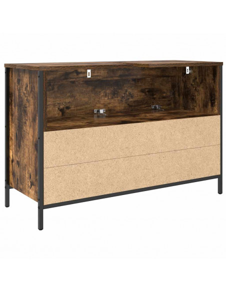 Mobile Lavabo da Bagno con Cassetti Rovere Fumo 90x34,5x60 cm